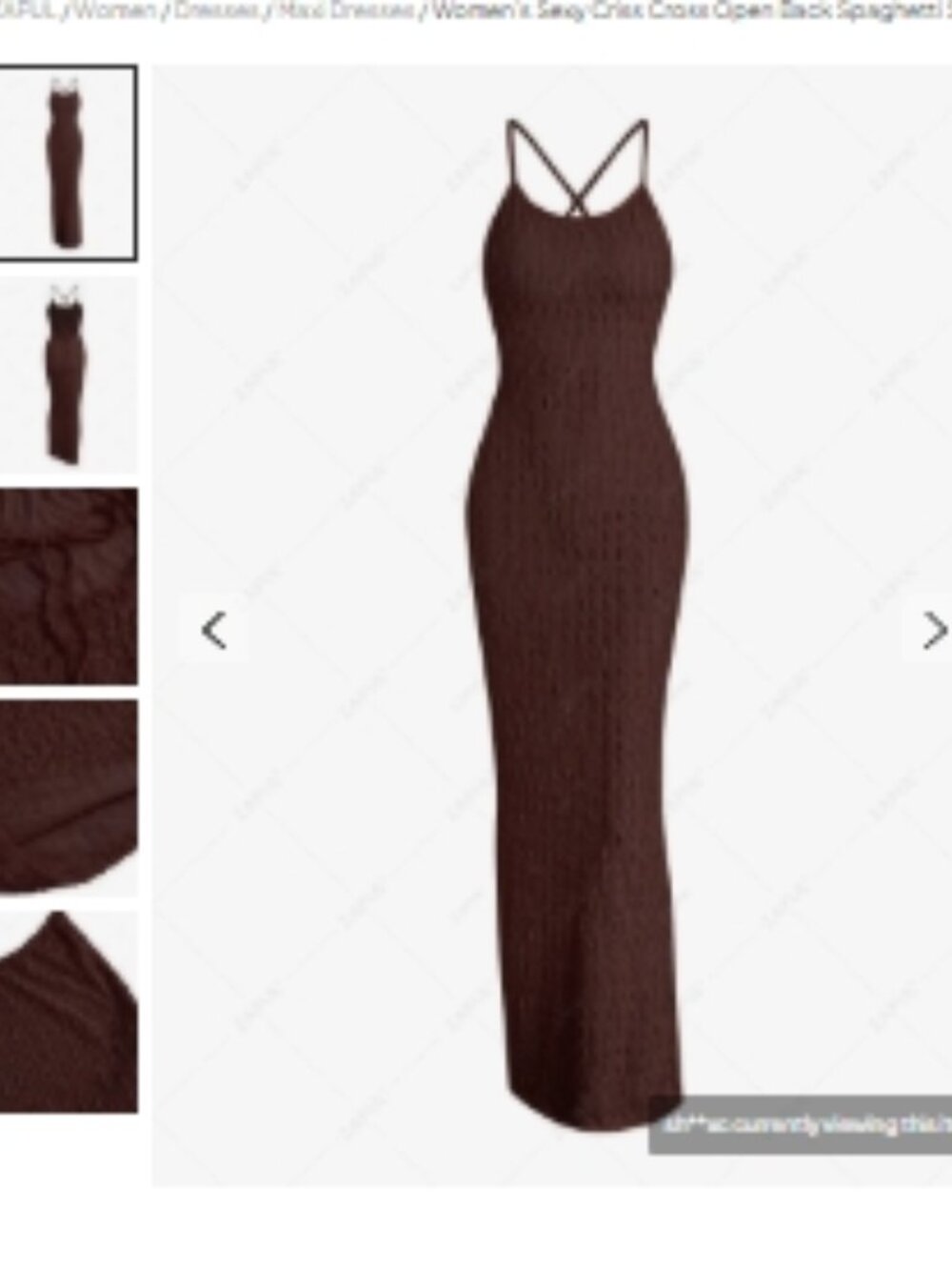 Brown silky dress evening wear or casual